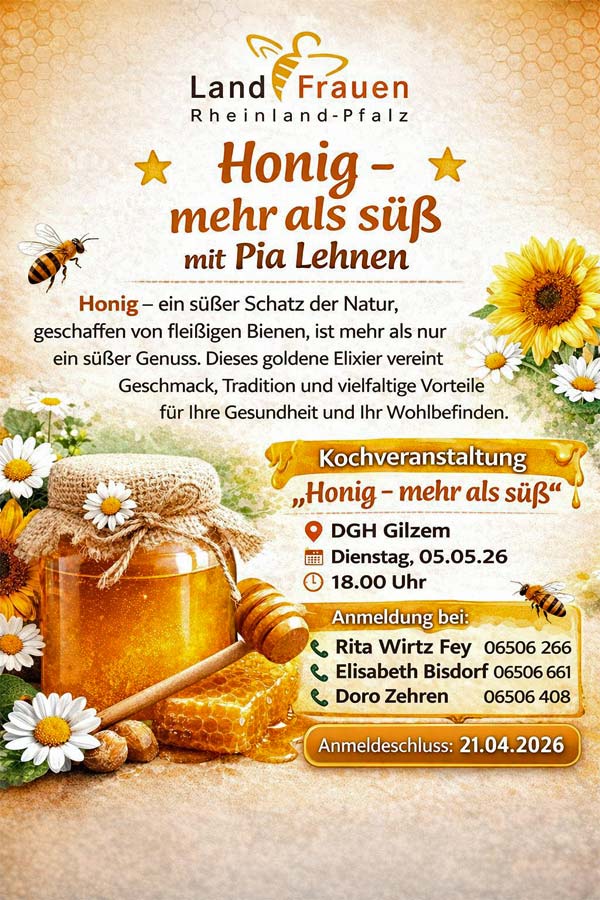 Honig- Kochveranstaltung Landfrauen